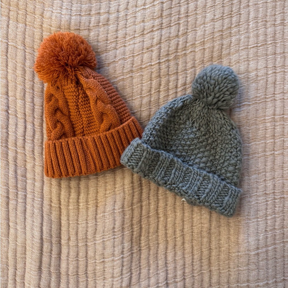 Rylee + Cru Baby beanies hat knit size 0-6m